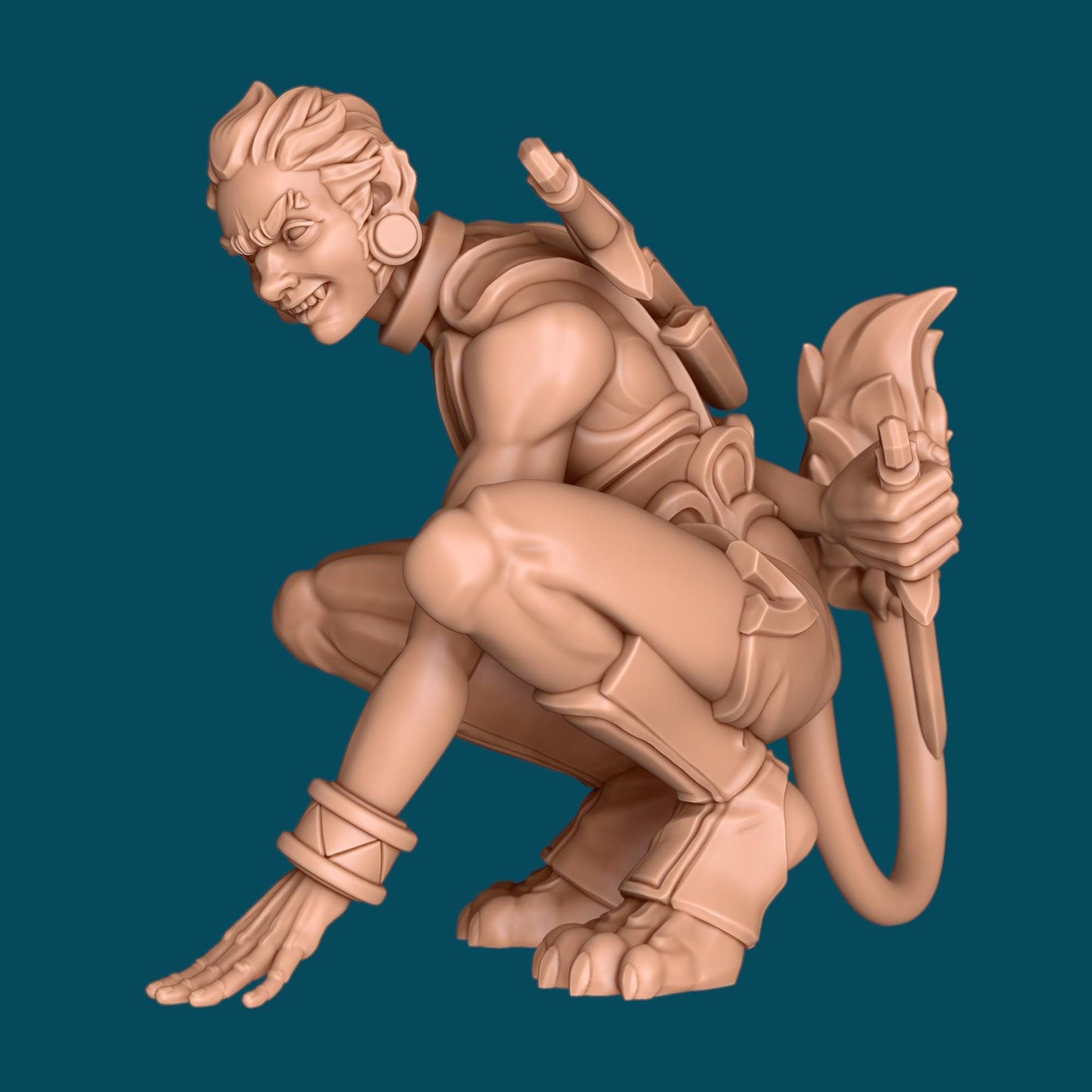 Raytar a Shifter Ranger | D&D TTRPG Miniature | Awkward Penguin Minis