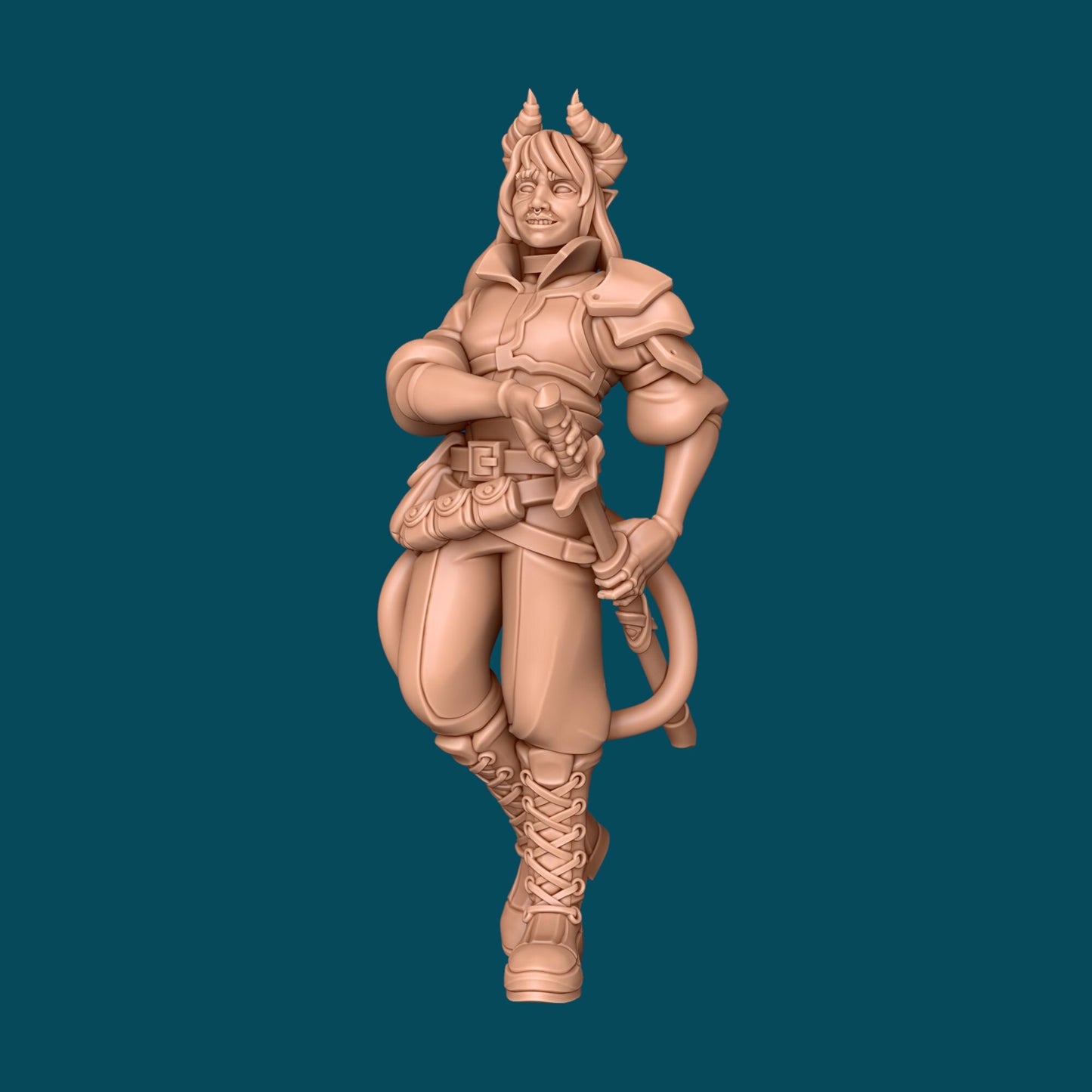 Reverence a Tiefling Rogue | D&D TTRPG Miniature | Awkward Penguin Minis