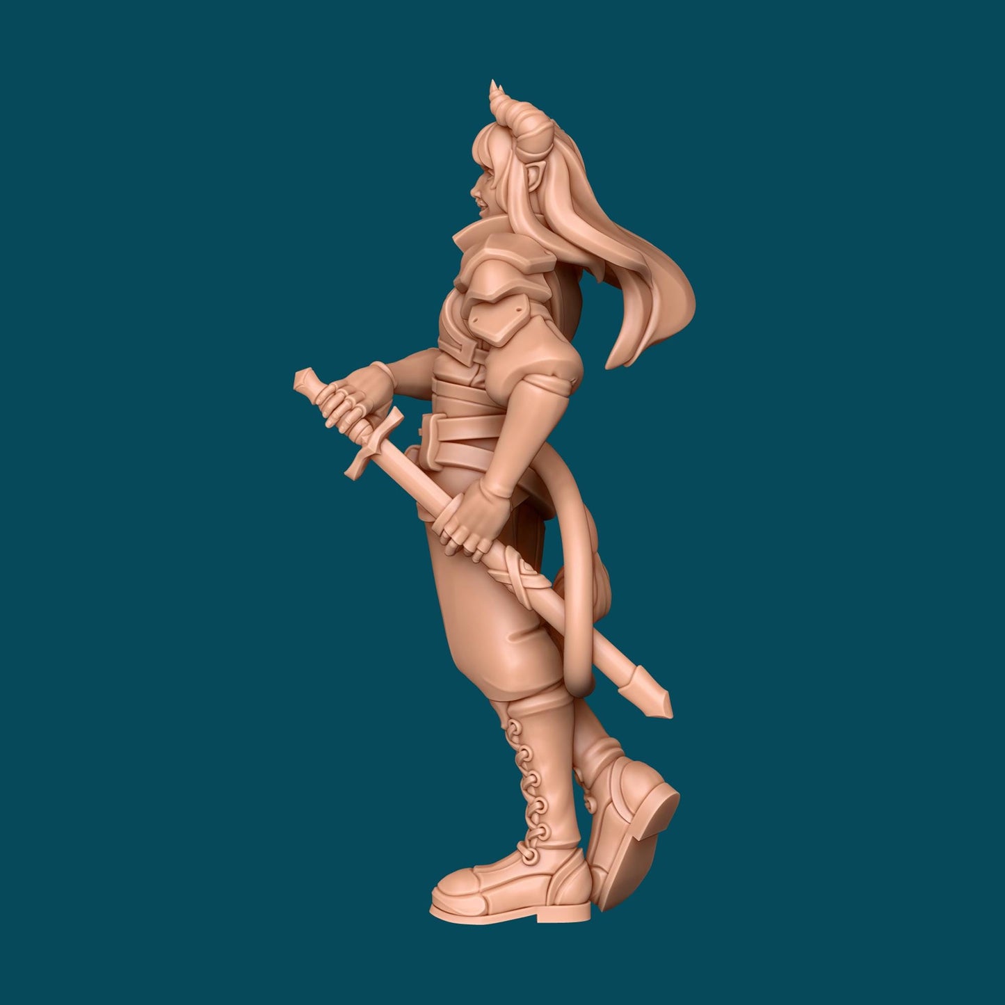 Reverence a Tiefling Rogue | D&D TTRPG Miniature | Awkward Penguin Minis