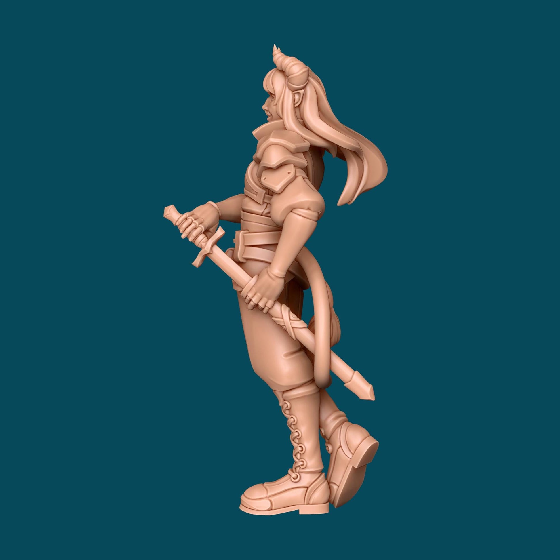 Reverence a Tiefling Rogue | D&D TTRPG Miniature | Awkward Penguin Minis