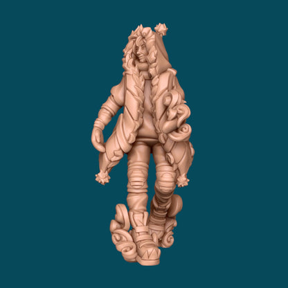 Tash a Winter Mage | D&D TTRPG Miniature | Awkward Penguin Minis