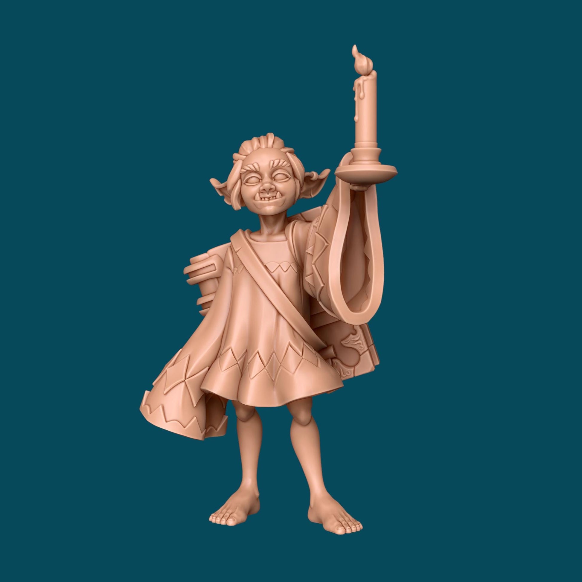 Tooi a Sleepy Goblin Mage | D&D TTRPG Miniature | Awkward Penguin Minis