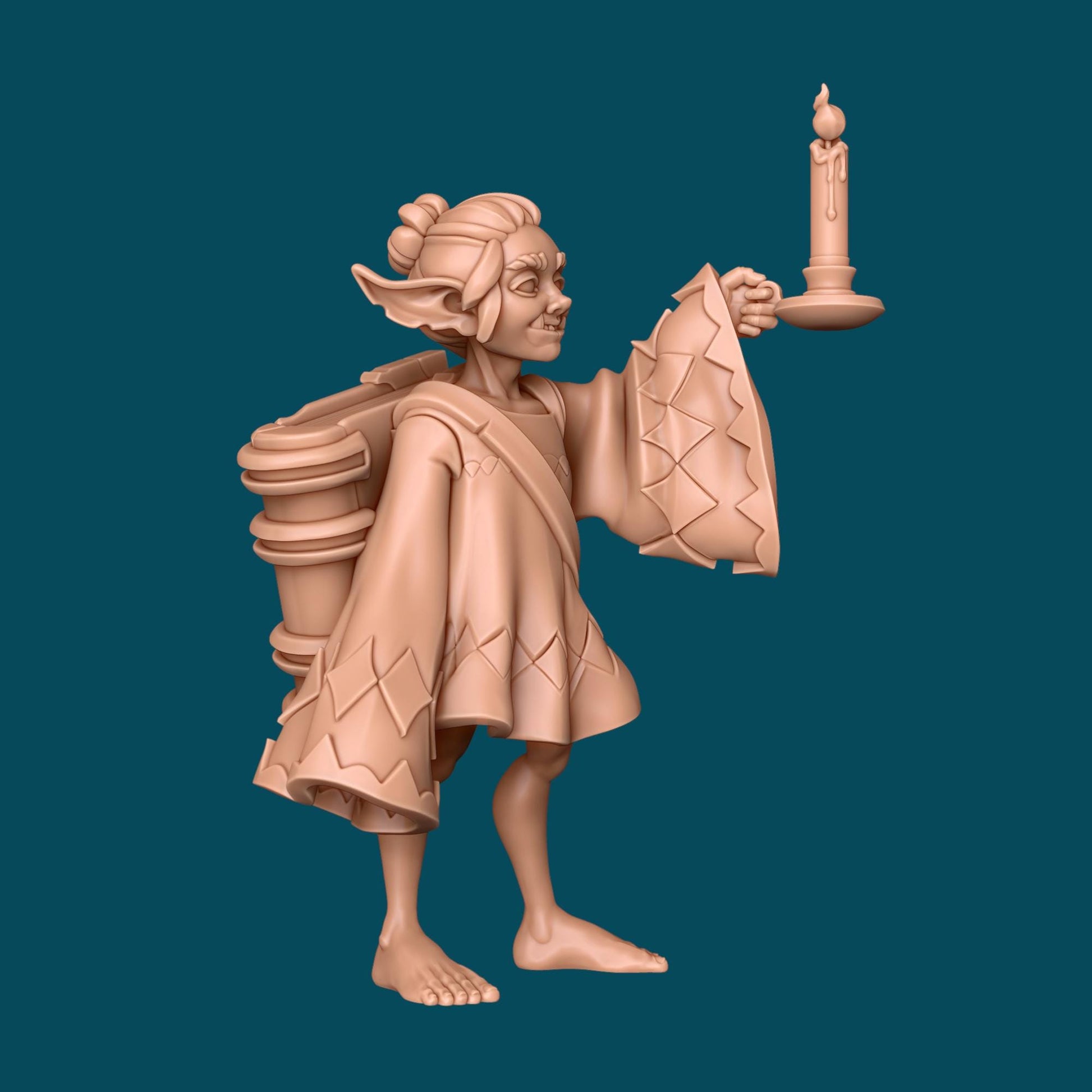 Tooi a Sleepy Goblin Mage | D&D TTRPG Miniature | Awkward Penguin Minis