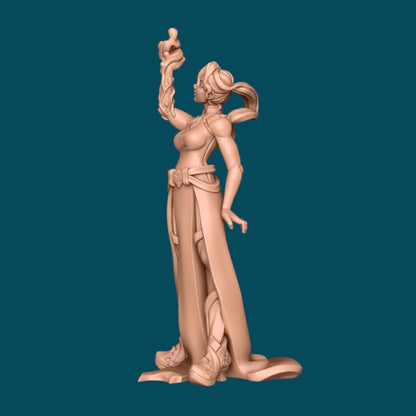 Violent Red a Troubled Sorceress | D&D TTRPG Miniature | Awkward Penguin Minis