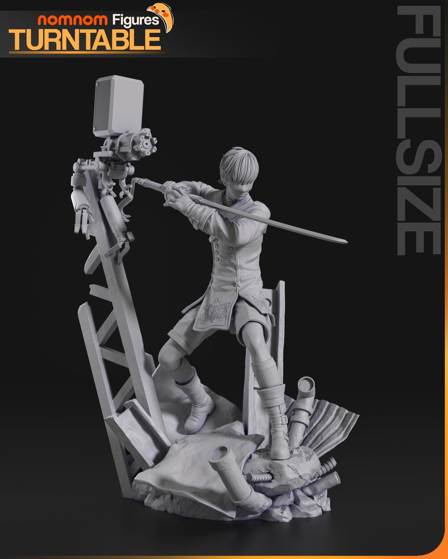 Scanner-Type Android | Resin Garage Kit Figure Game Fan Art | Nomnom Figures