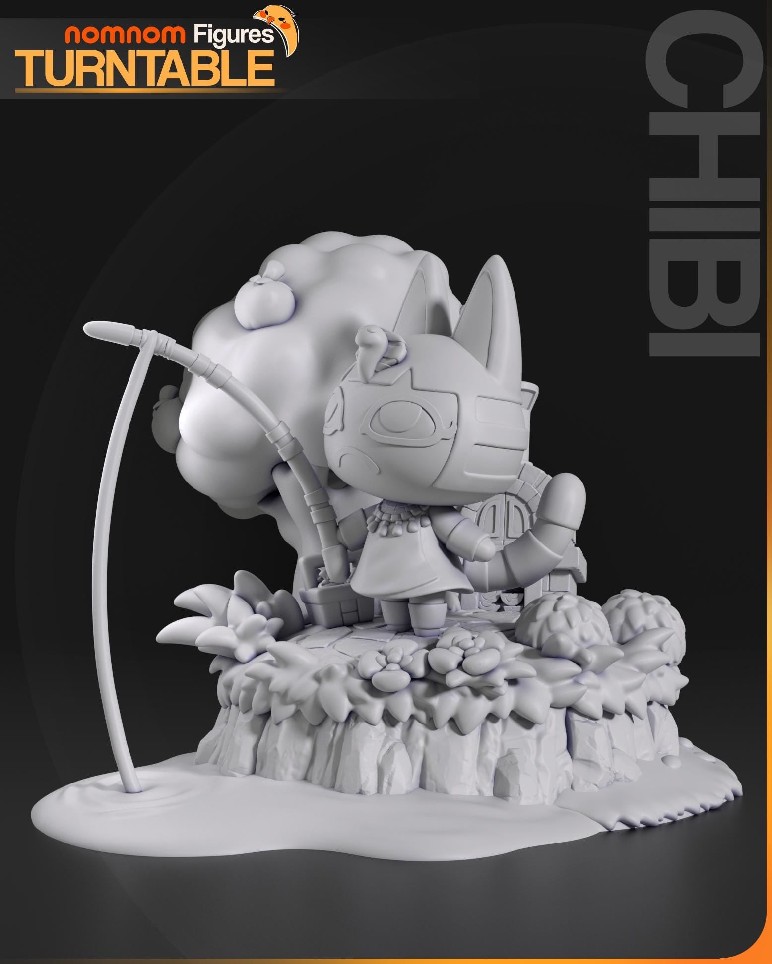 Chibi Ankh Neighbor | Resin Garage Kit Figure Game Fan Art | Nomnom Figures