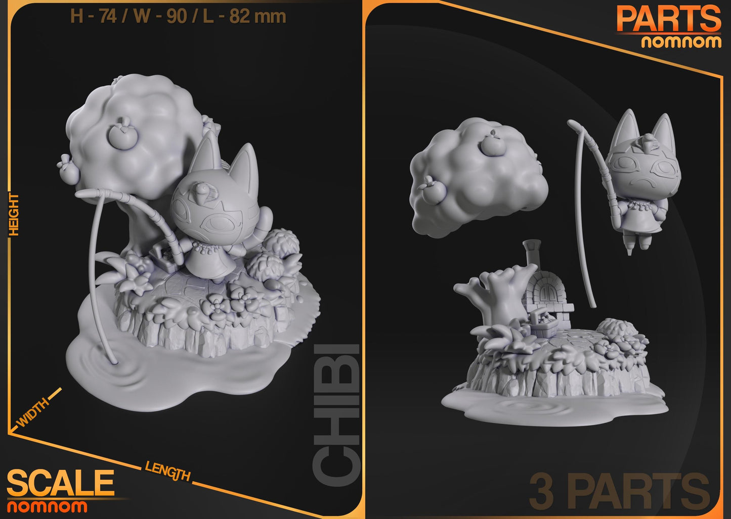 Chibi Ankh Neighbor | Resin Garage Kit Figure Game Fan Art | Nomnom Figures