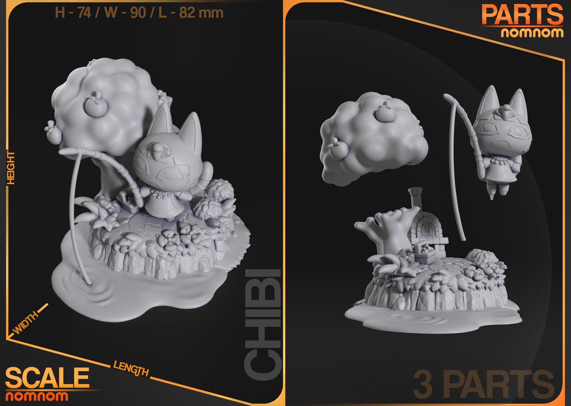 Chibi Ankh Neighbor | Resin Garage Kit Figure Game Fan Art | Nomnom Figures