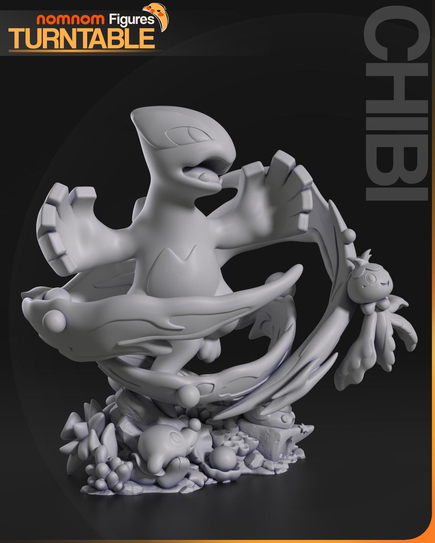 Flying Psychic Type | Resin Garage Kit Figure Game Fan Art | Nomnom Figures