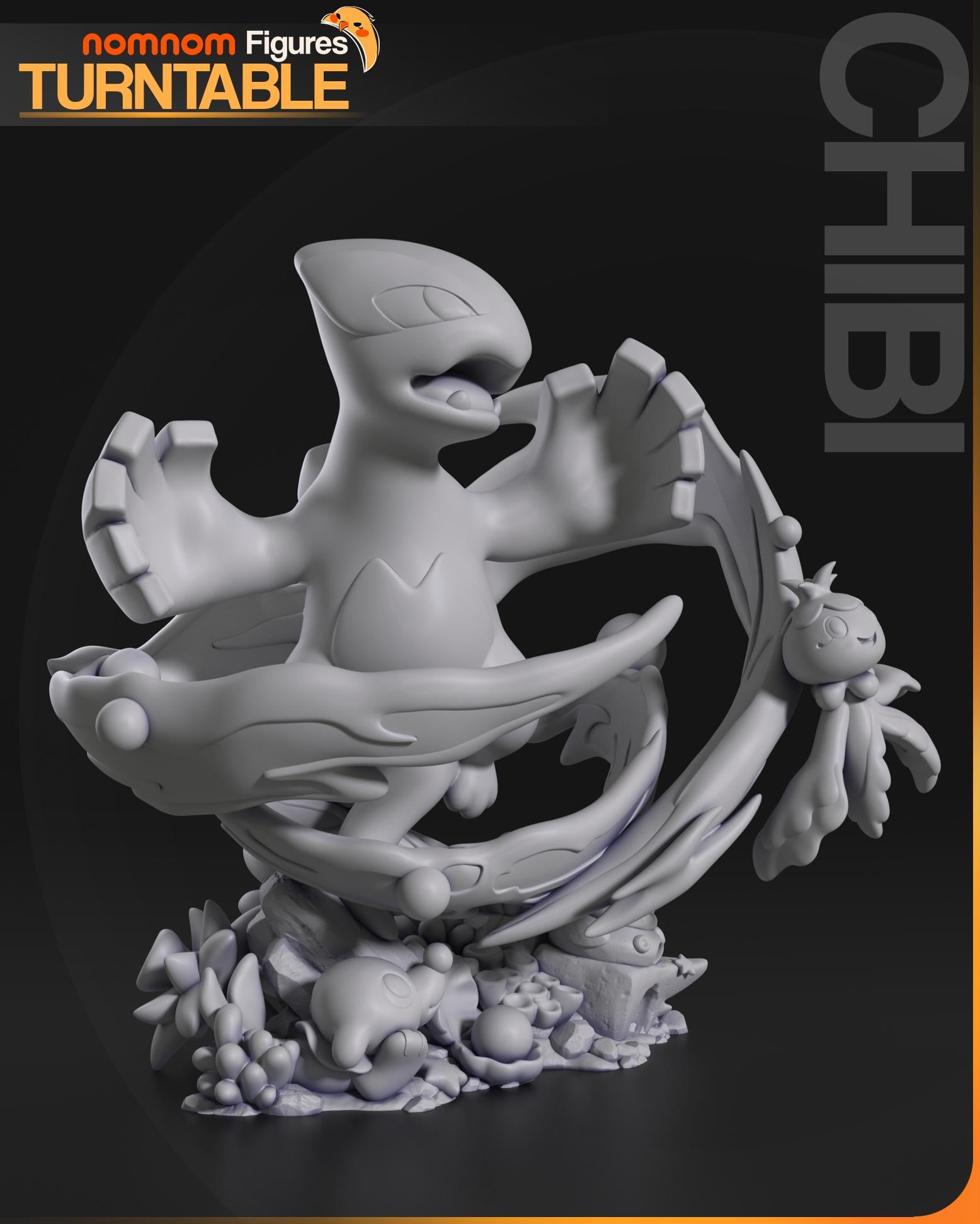 Flying Psychic Type | Resin Garage Kit Figure Game Fan Art | Nomnom Figures