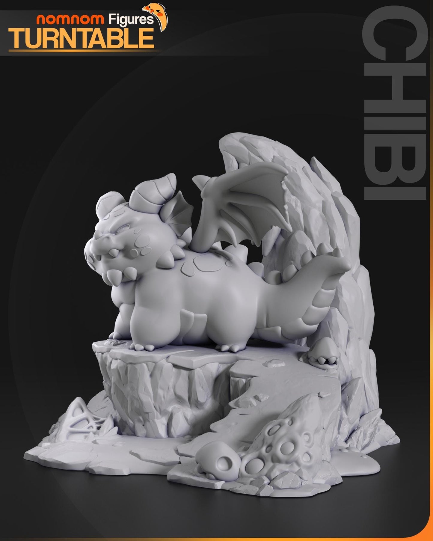 Chibi Chonky Dragon | Resin Garage Kit Figure Movie Game Fan Art | Nomnom Figures