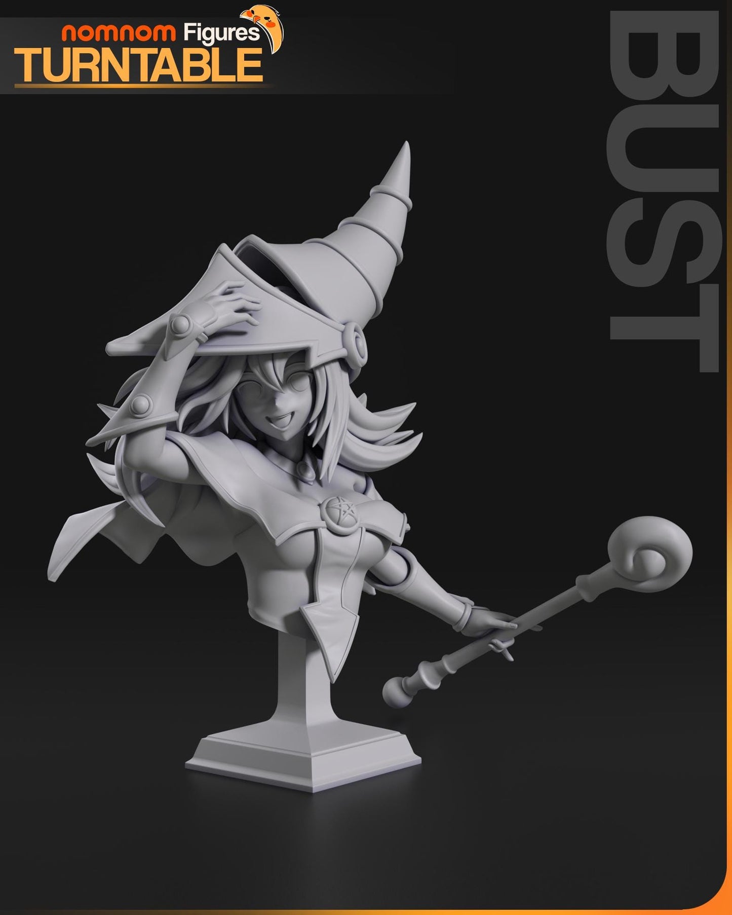 Dark Mage Girl | Resin Garage Kit Figure Anime Game Fan Art | Nomnom Figures