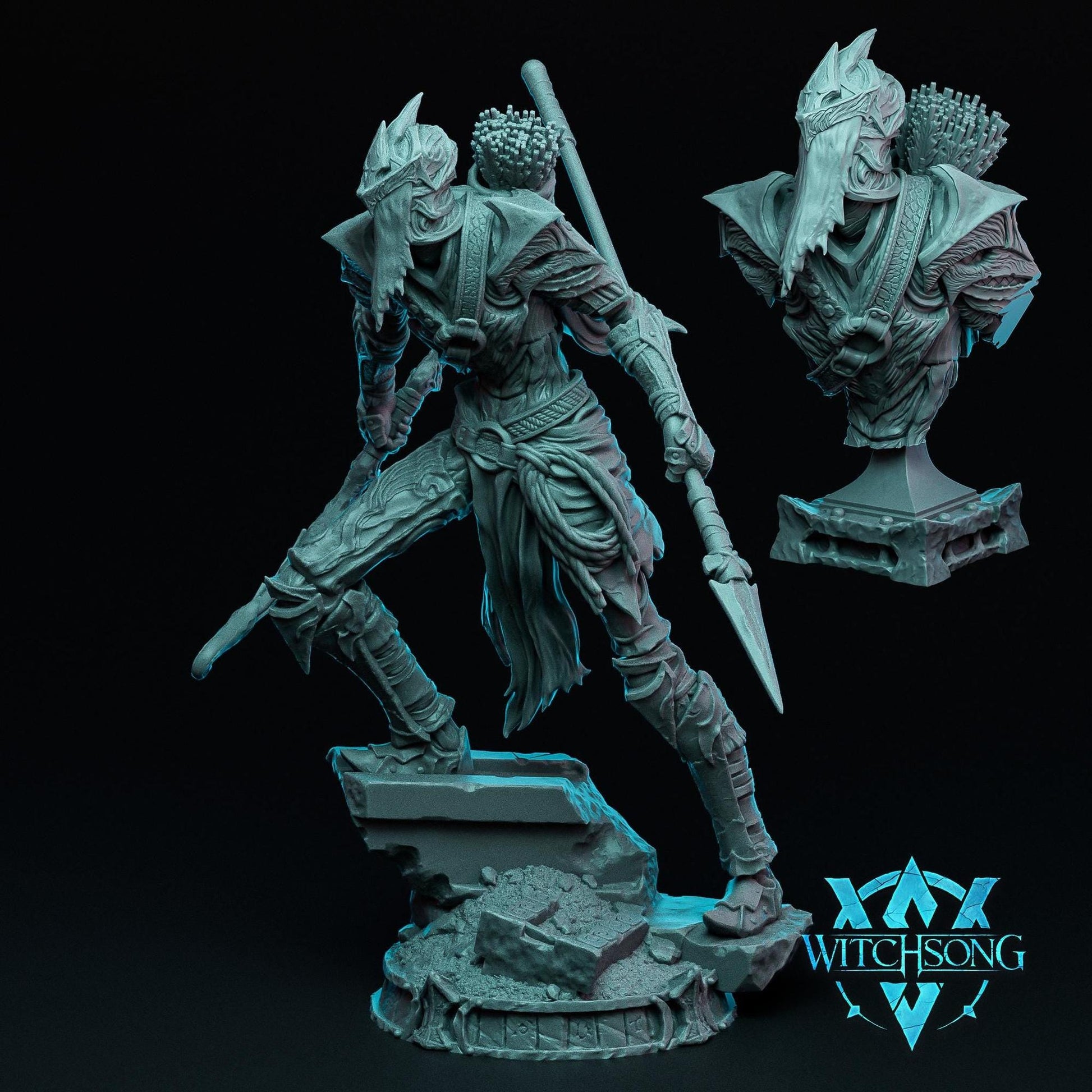 The Faceless King's Warband | Tabletop Gaming Mini or Bust | Monster Miniature Statue | Witchsong Miniatures