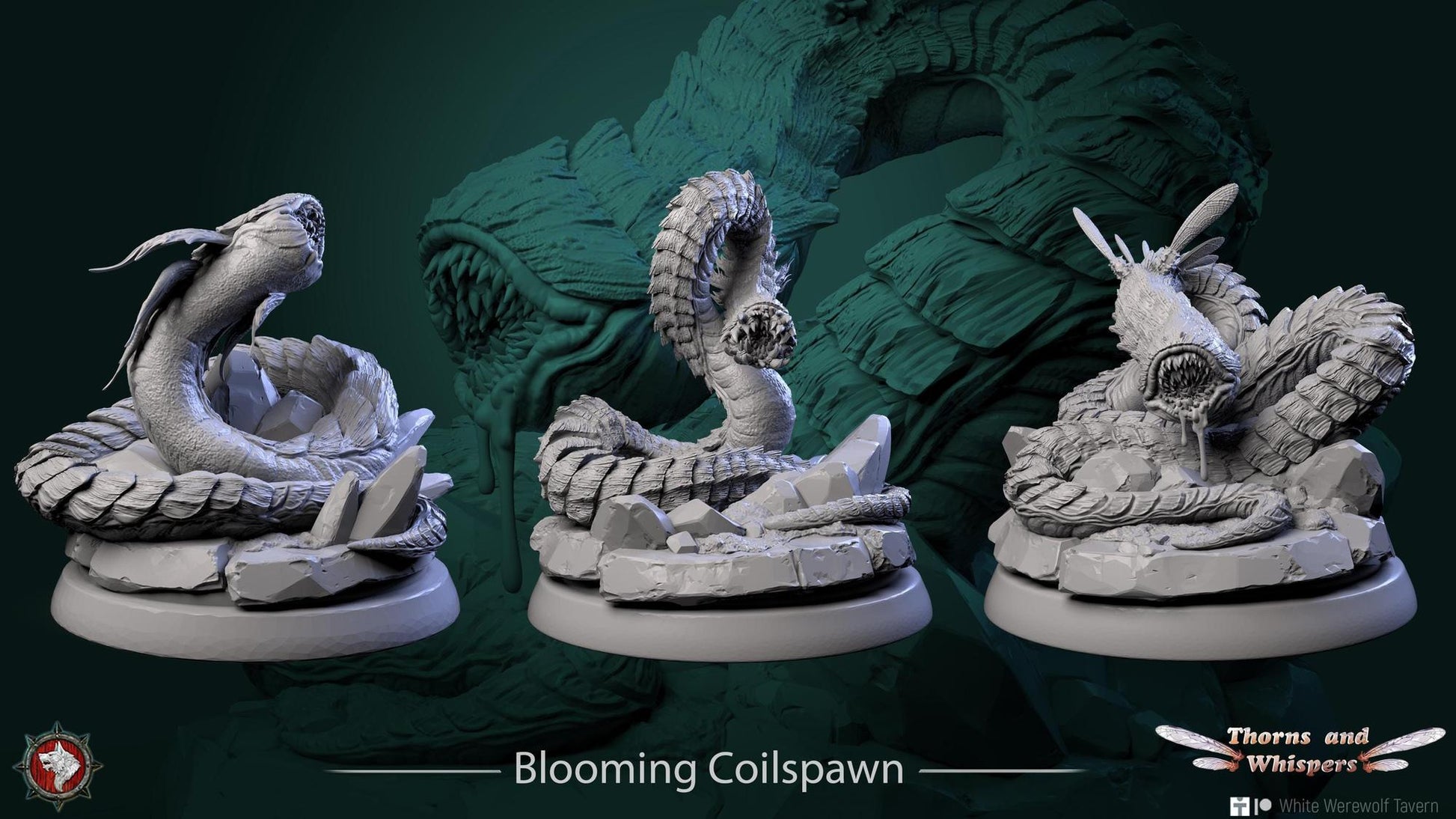 Blooming Coilspawns, Fae Beast| TTRPG Tabletop Gaming Miniature | White Werewolf Tavern | Thorns and Whispers Set