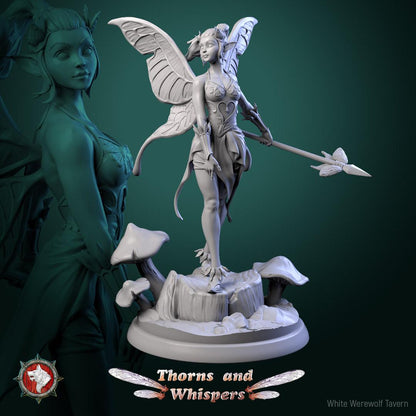 Glimmer Guardians, Fairy Warriors | Mini or Bust | TTRPG Tabletop Gaming Miniature Statue | White Werewolf Tavern | Thorns and Whispers Set