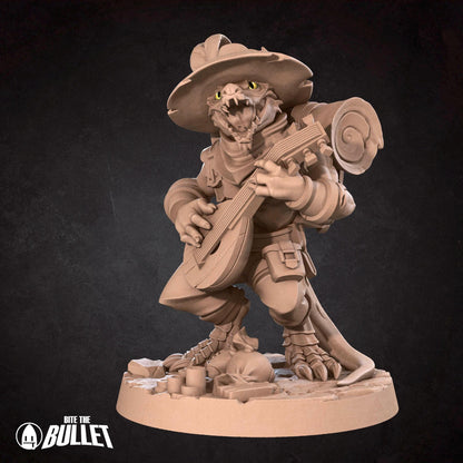 Kobold Bard, D&D Version | Tabletop Gaming Scale Resin Miniature | Bite the Bullet
