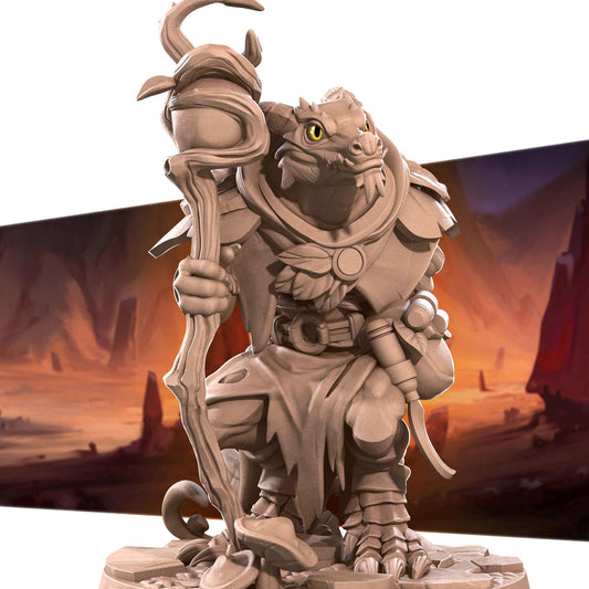 Kobold Druid, D&D Version | Tabletop Gaming Scale Resin Miniature | Bite the Bullet