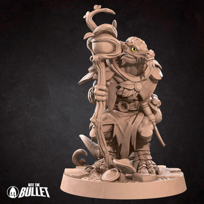 Kobold Druid, D&D Version | Tabletop Gaming Scale Resin Miniature | Bite the Bullet
