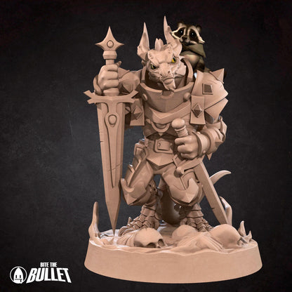 Kobold Paladin, D&D Version | Tabletop Gaming Scale Resin Miniature | Bite the Bullet