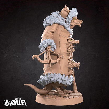Kobold Stalker, Three Kobolds in a Trench Coat, D&D Version | Tabletop Gaming Scale Resin Miniature | Bite the Bullet