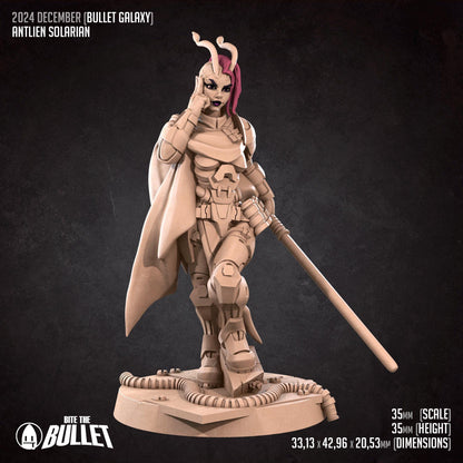 Antilien Solarian, Space Alien | D&D TTRPG Miniature | Bite the Bullet | Bullet Galaxy