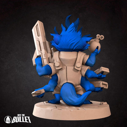 Furblin Mechanic, Space Alien | Tabletop Gaming Scale Resin Miniature | Bite the Bullet | Bullet Galaxy
