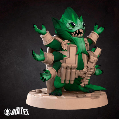 Furblin Soldier, Space Alien | Tabletop Gaming Scale Resin Miniature | Bite the Bullet | Bullet Galaxy