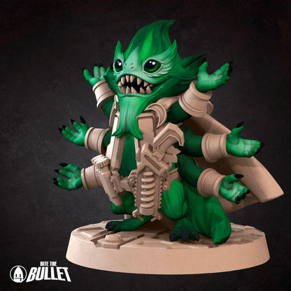 Furblin Soldier, Space Alien | Tabletop Gaming Scale Resin Miniature | Bite the Bullet | Bullet Galaxy
