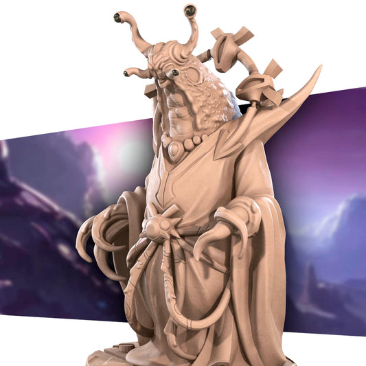 Space Slug Mystic, Space Alien | Tabletop Gaming Scale Resin Miniature | Bite the Bullet | Bullet Galaxy