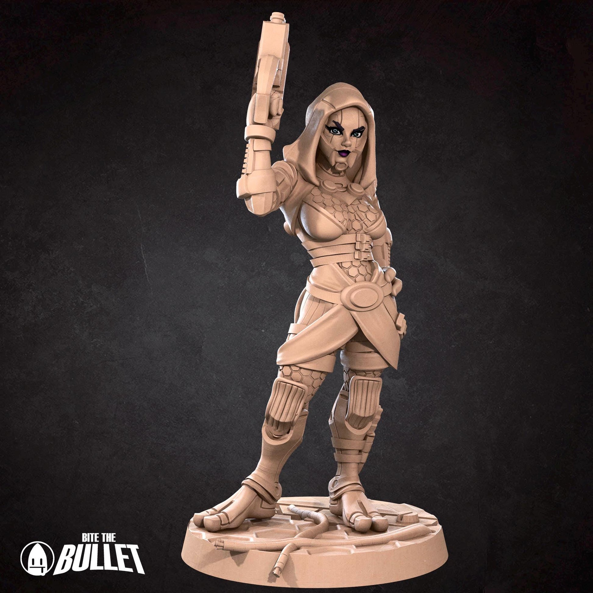 Exxotic Tahlia, the Quarian Pilgrim | Pinup SFW NSFW Versions | Tabletop Gaming Scale Resin Miniature | Bite the Bullet