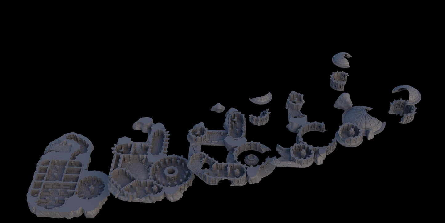 Abandoned Cliff Monastery | TTRPG D&D Playable 3D Printed Building | MiniatureLand