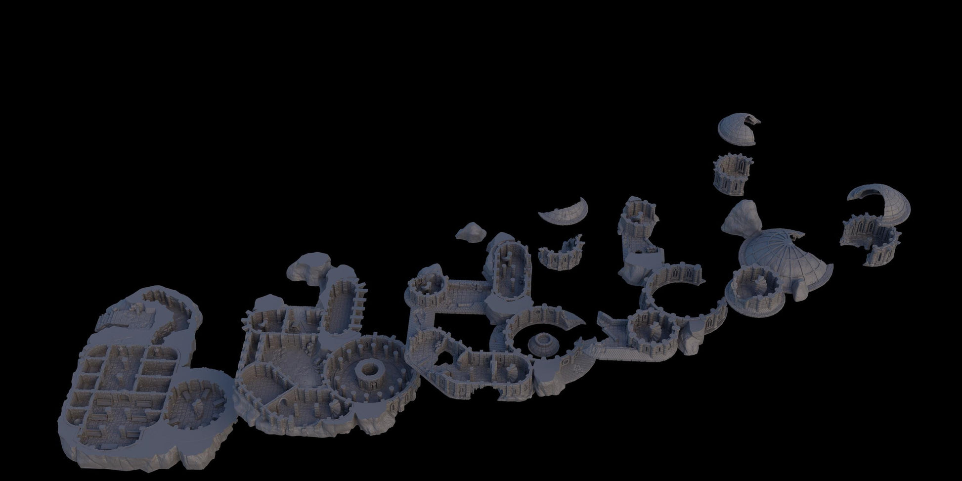 Abandoned Cliff Monastery | TTRPG D&D Playable 3D Printed Building | MiniatureLand