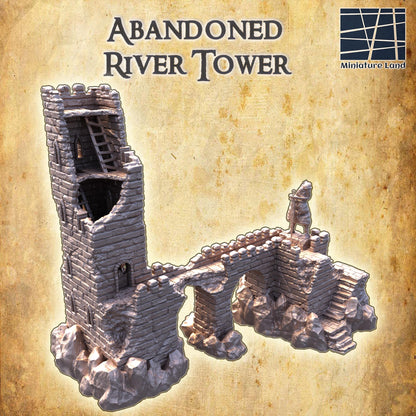 Abandoned River Tower | TTRPG D&D Playable 3D Printed Building | MiniatureLand