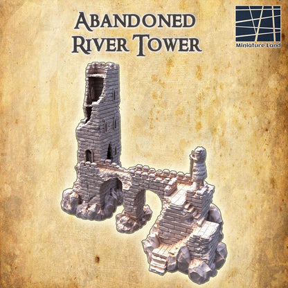 Abandoned River Tower | TTRPG D&D Playable 3D Printed Building | MiniatureLand