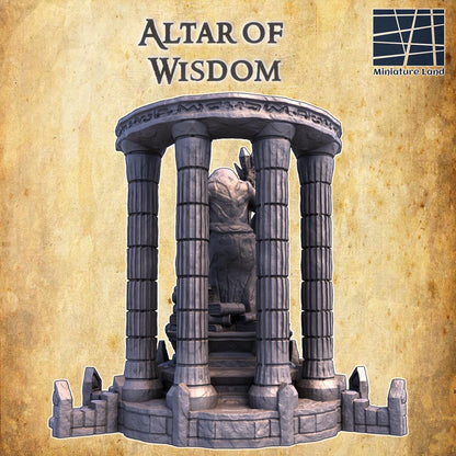 Altar of Knowledge | D&D TTRPG Playable 3D Printed Building Terrain Scenery | MiniatureLand