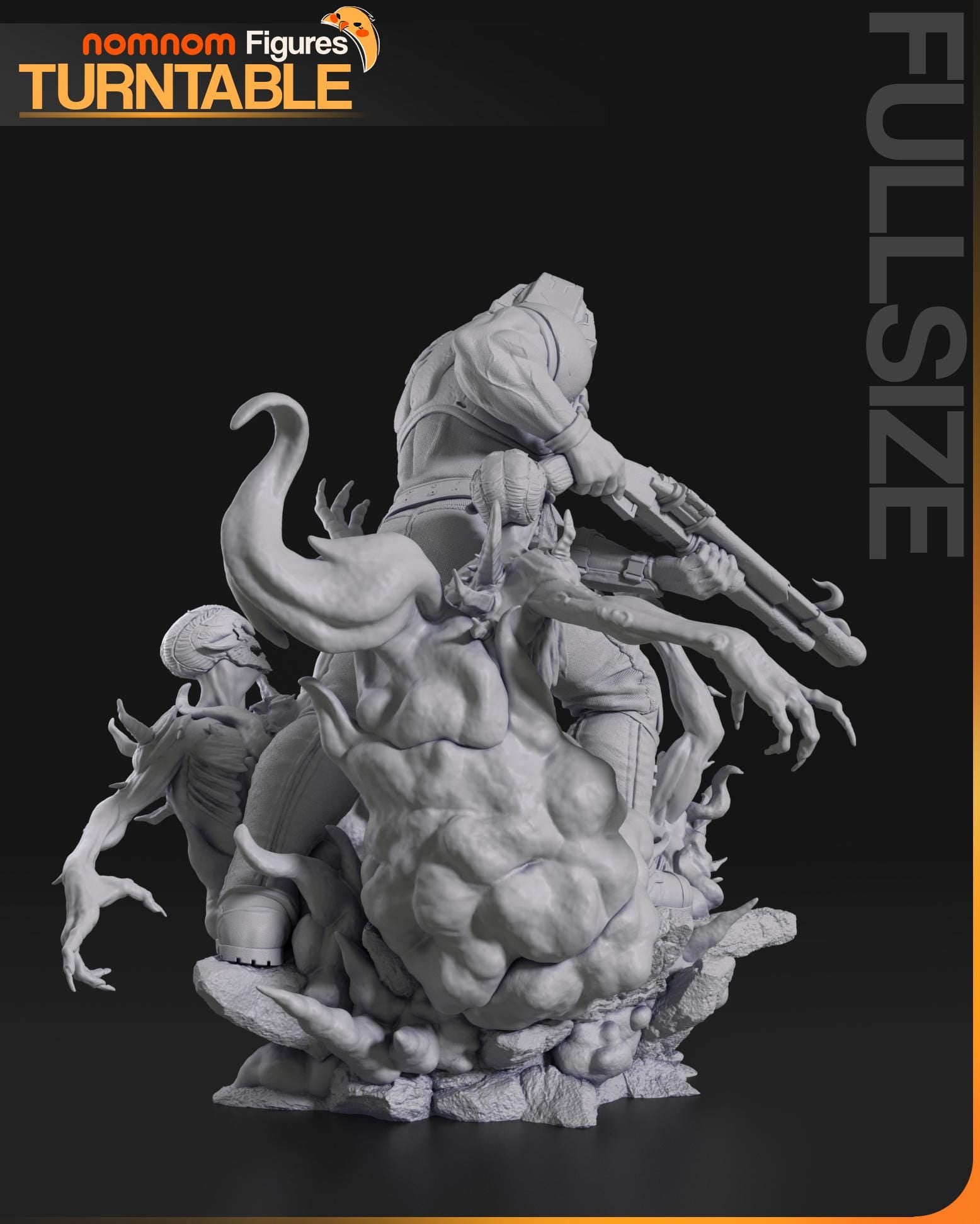 Demon Hunting Marine | Resin Garage Kit Figure Game Fan Art | Nomnom Figures