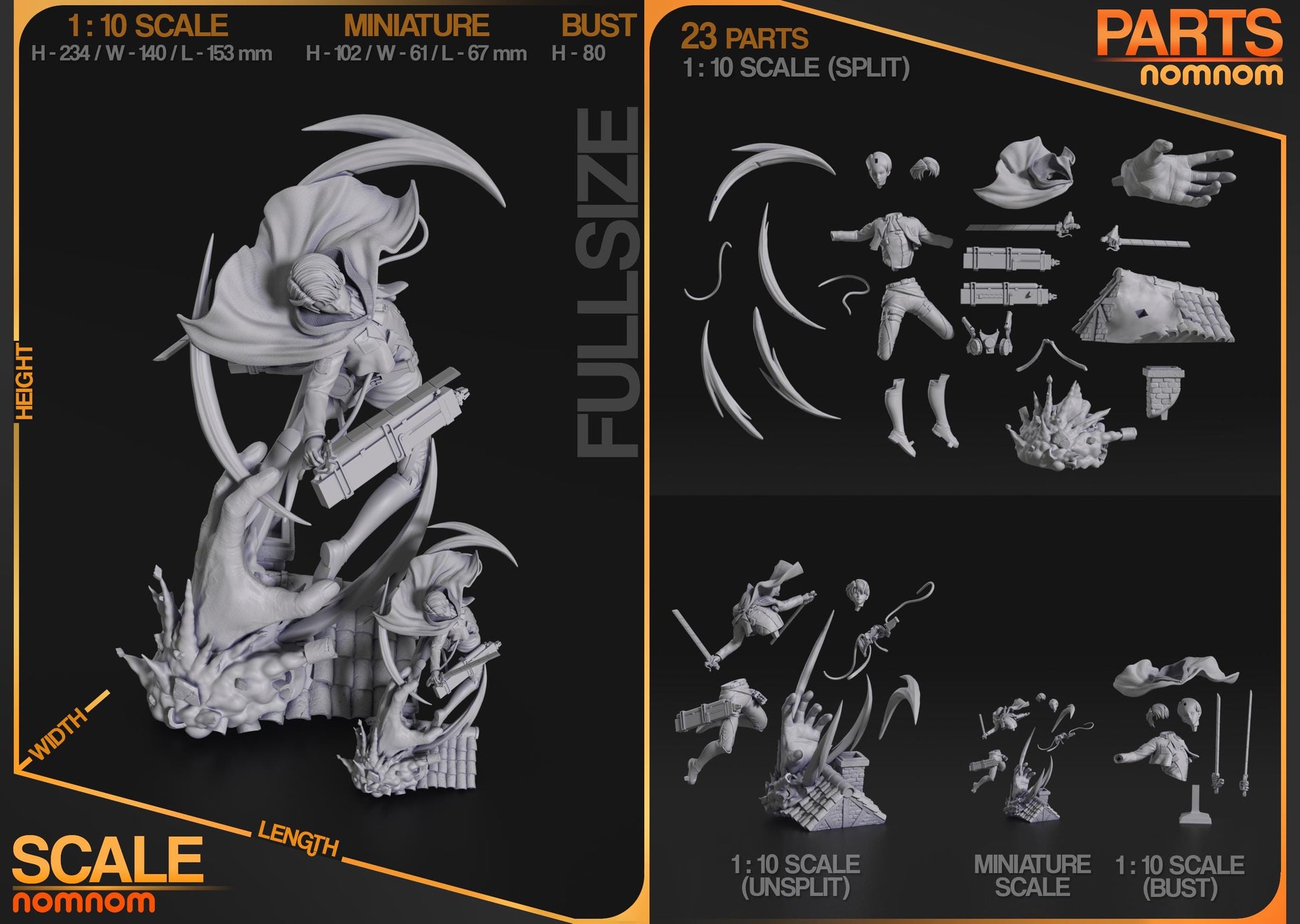 Squad Captain | Resin Garage Kit Figure Anime Manga Fan Art | Nomnom Figures