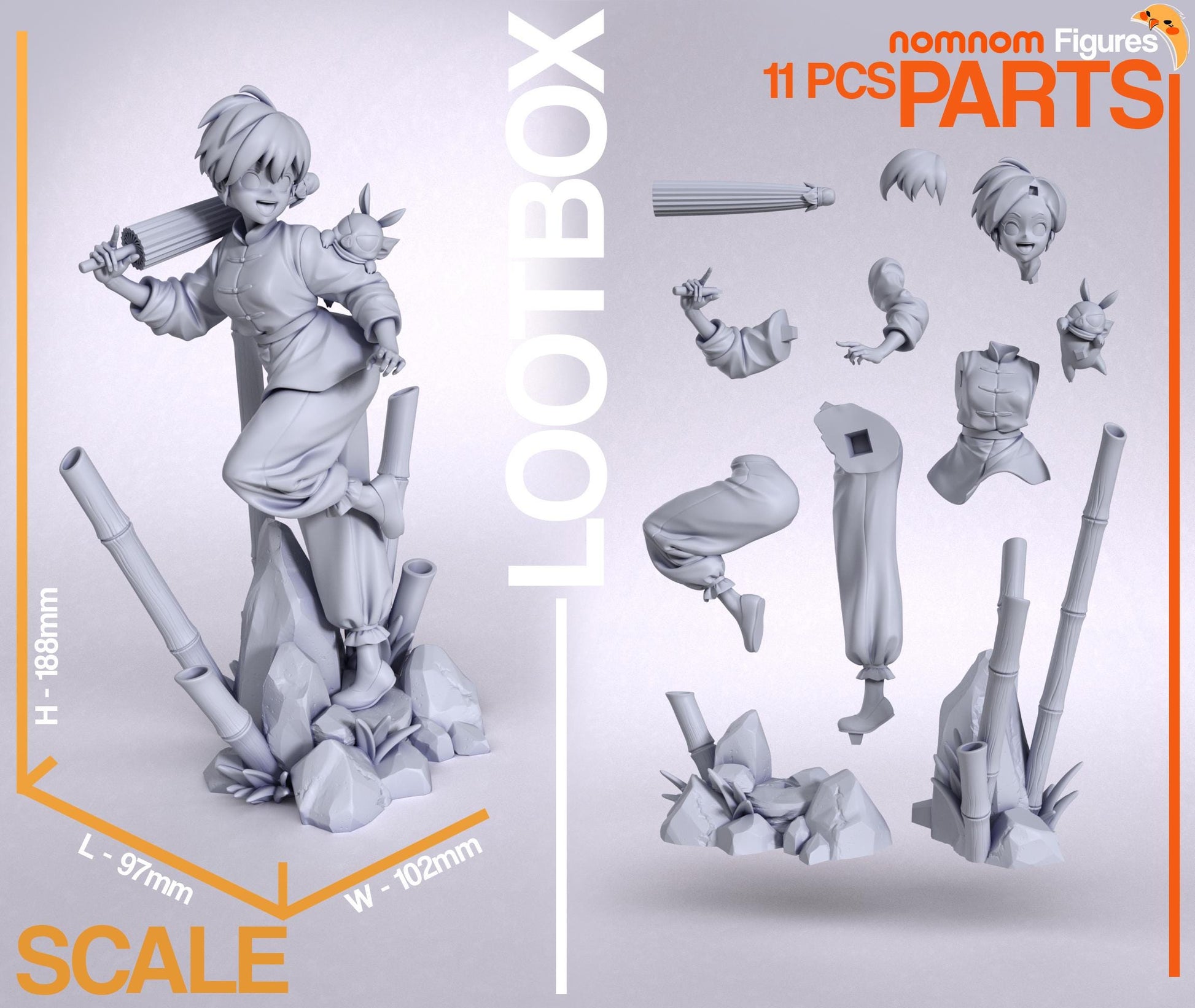 Martial Artist | Resin Garage Kit Figure Anime Manga Fan Art | Nomnom Figures