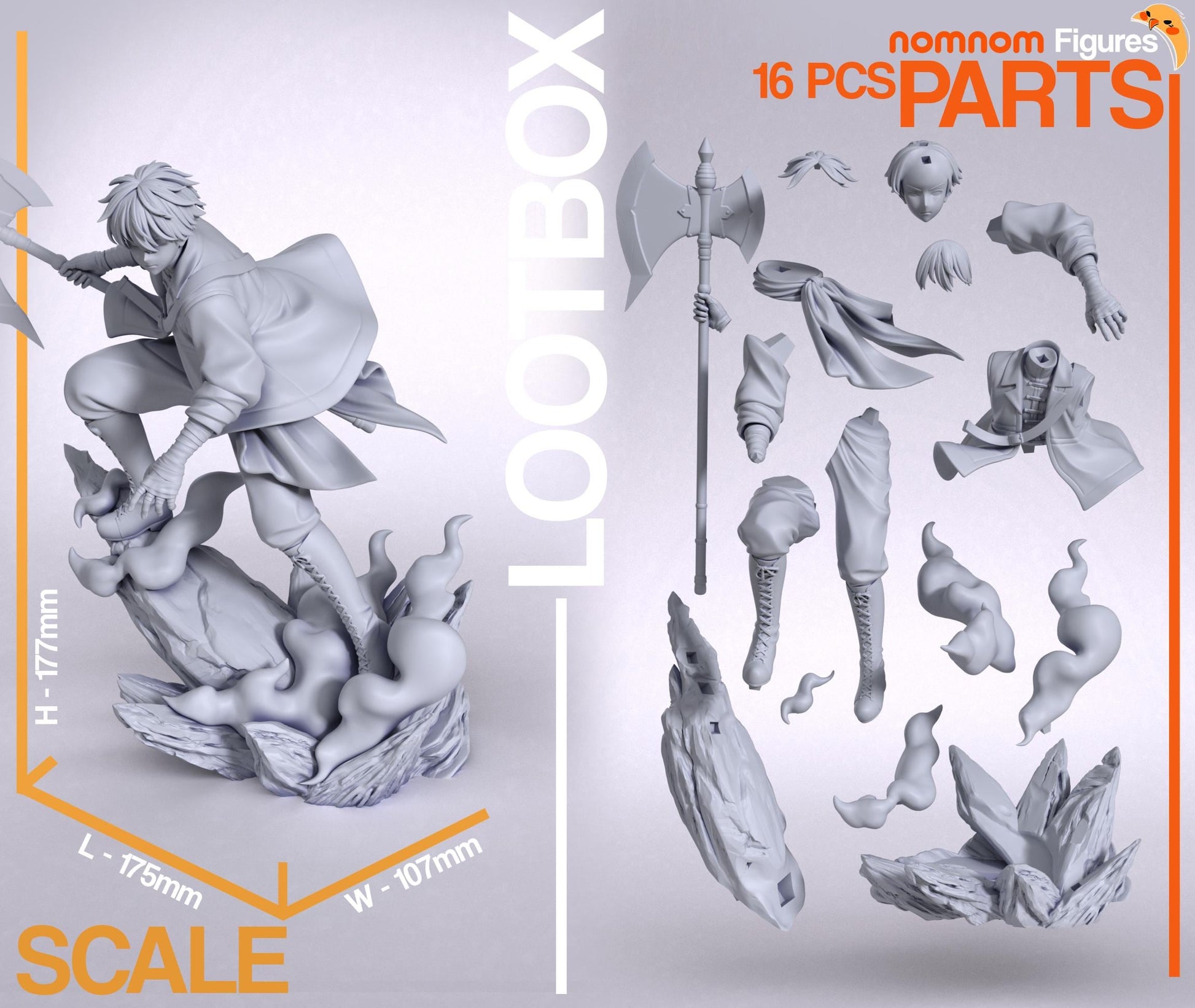 Heroic Adventurer | Resin Garage Kit Figure Anime Fan Art | Nomnom Figures