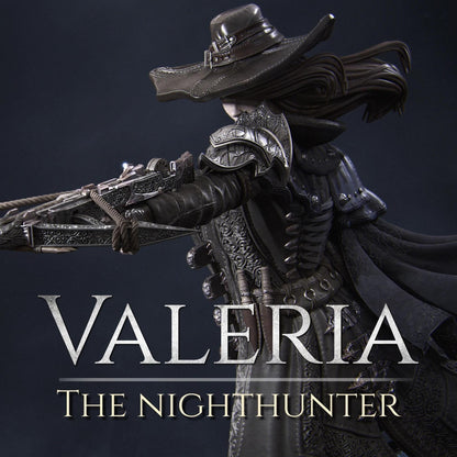 Valeria the Nighthunter, Vampire Hunter | Tabletop Gaming Mini or Garage Resin Kit Statue | D&D TTRPG Fantasy Miniature | Nerikson