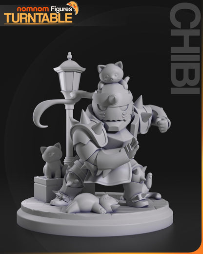 Chibi Armor Brother | Resin Garage Kit Figure Anime Manga Fan Art | Nomnom Figures