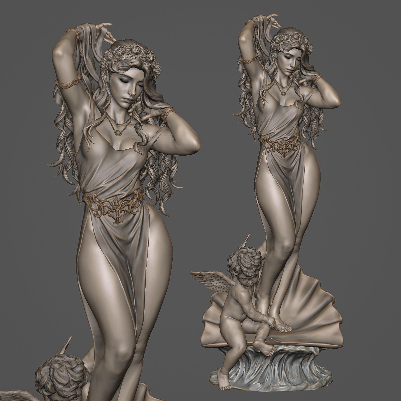 1:12 Greek Goddess of Love, Aphrodite | Resin Garage Kit Sculpture Mythology Statue | CA 3D Studios