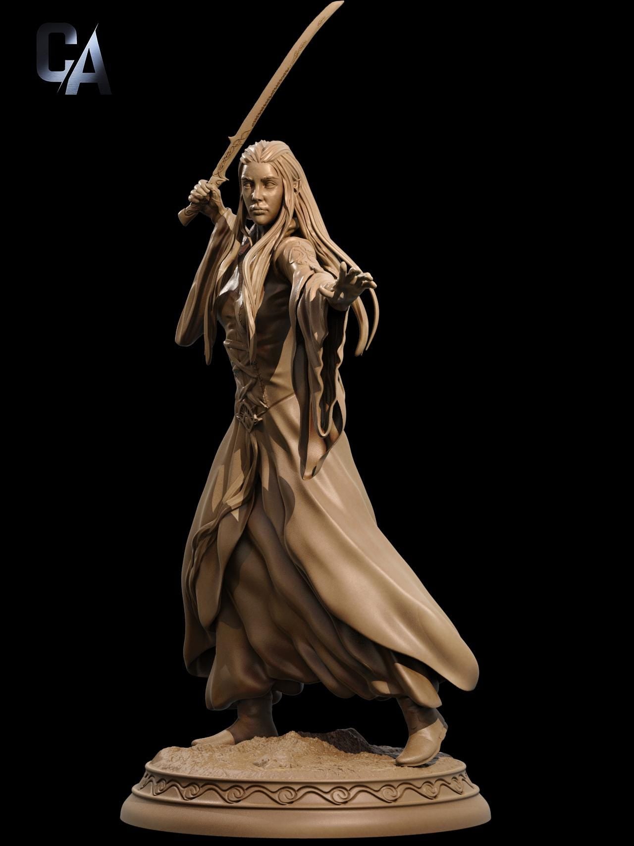 1:12 Half-Elven Queen of Elves and Men | Resin Garage Kit Sculpture Anime Video Game Fan Art Statue | CA 3D Studios