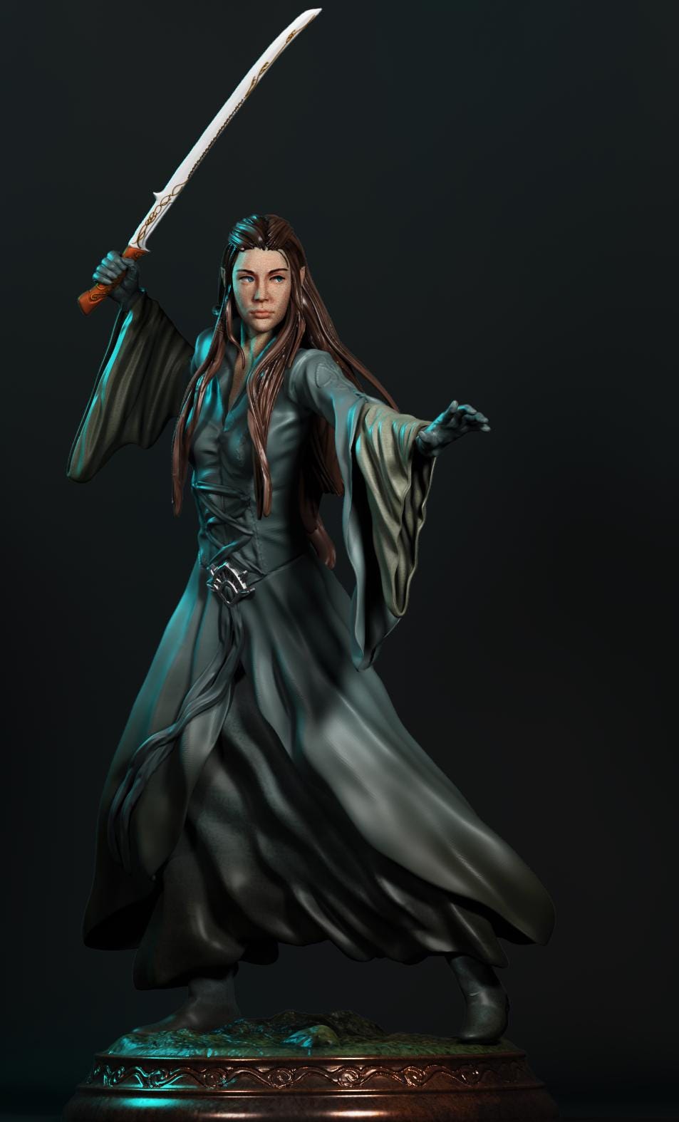 1:12 Half-Elven Queen of Elves and Men | Resin Garage Kit Sculpture Anime Video Game Fan Art Statue | CA 3D Studios