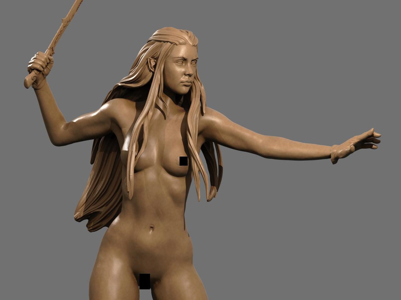 1:12 Half-Elven Queen of Elves and Men | Resin Garage Kit Sculpture Anime Video Game Fan Art Statue | CA 3D Studios