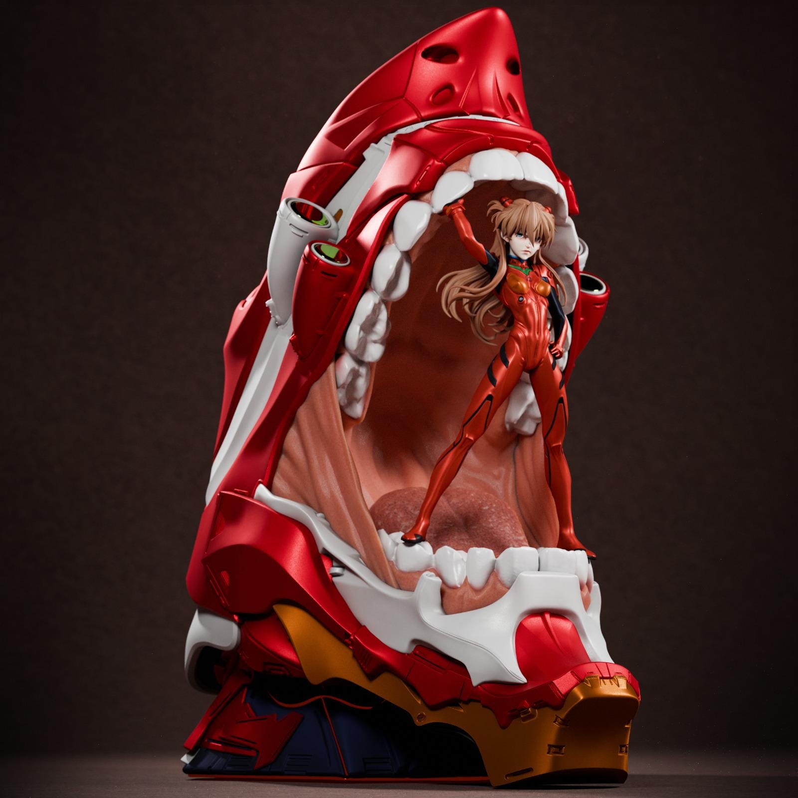 1:12 Red Headed Mech Pilot | Resin Garage Kit Sculpture Anime Video Game Fan Art Statue | CA 3D Studios