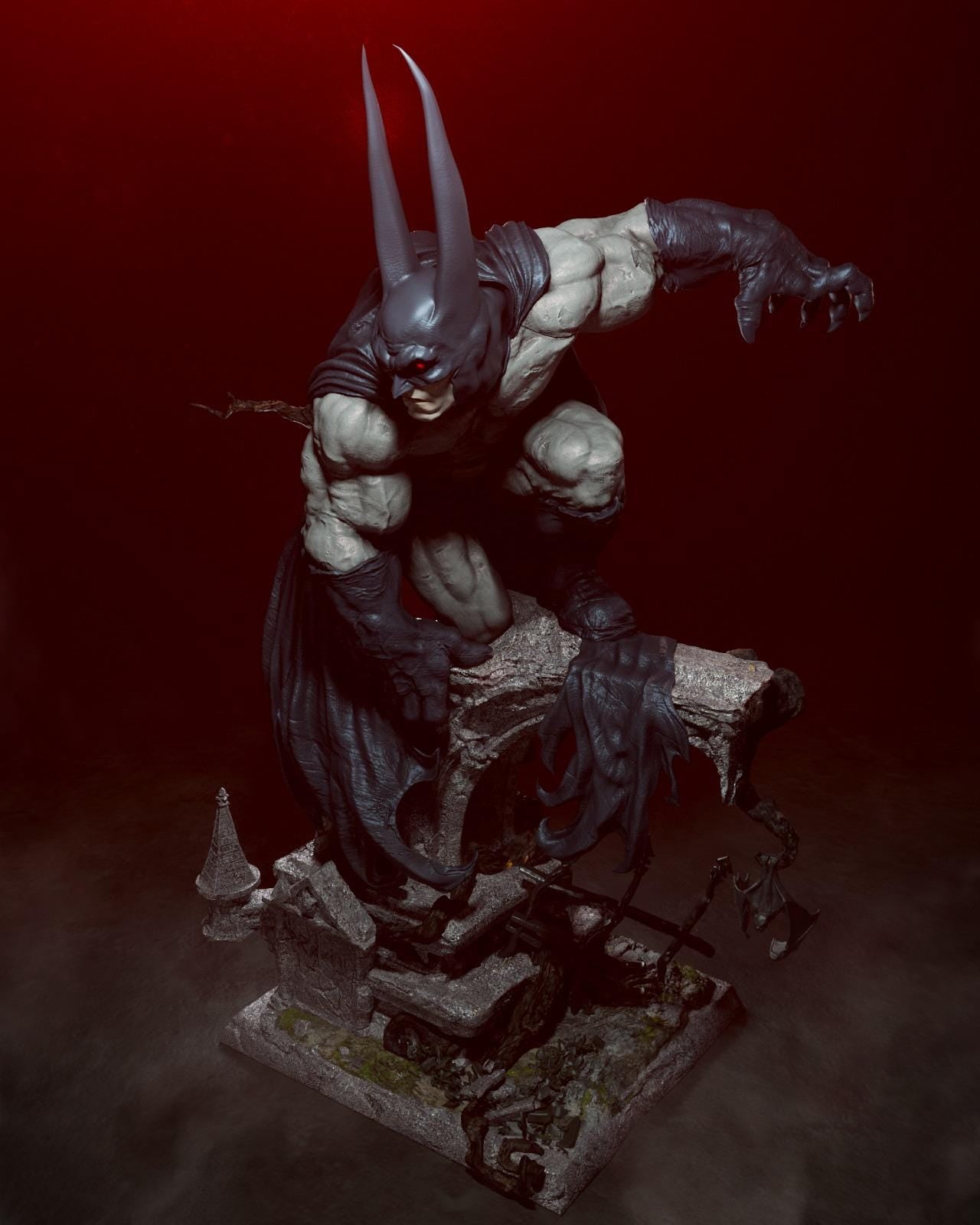 1:12 Vampire Bat Man | Resin Garage Kit Sculpture Anime Video Game Fan Art Statue | CA 3D Studios