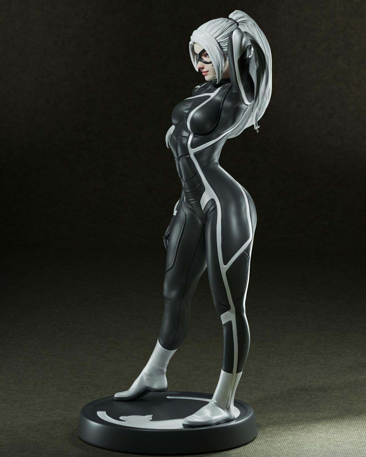 1:12 Crafty Black Cat | Resin Garage Kit Sculpture Anime Video Game Fan Art Statue | CA 3D Studios