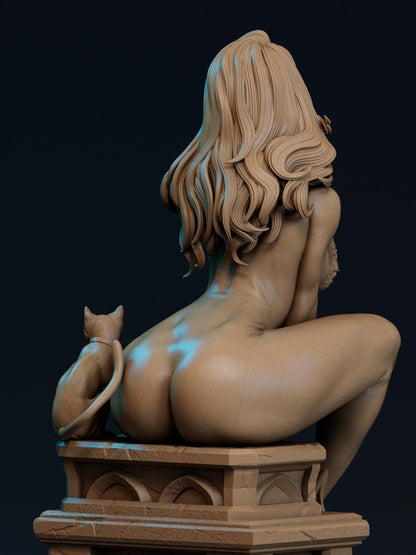 1:12 Classic Black Cat | Resin Garage Kit Sculpture Anime Video Game Fan Art Statue | CA 3D Studios