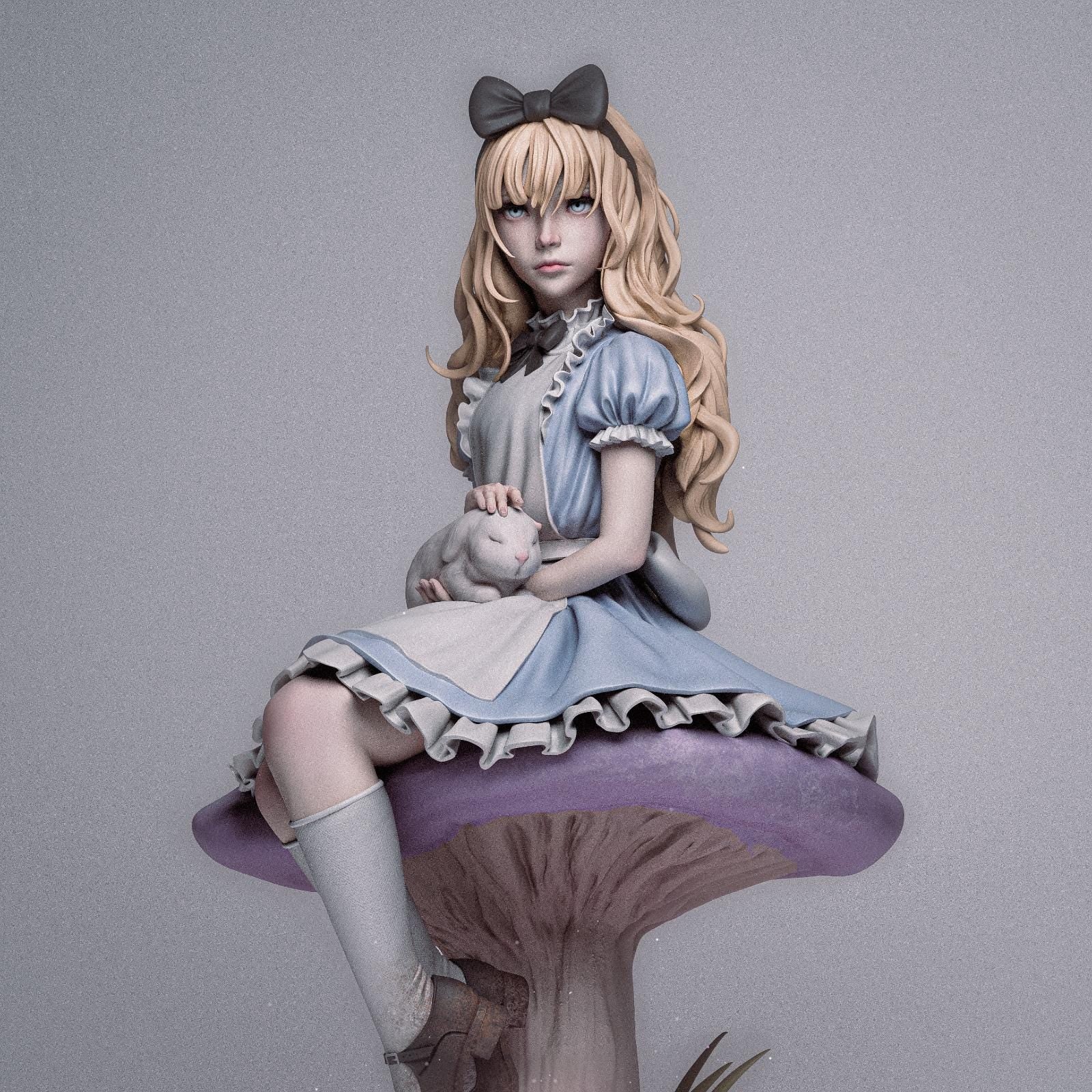 1:12 Girl in Wonderland | Resin Garage Kit Sculpture Anime Video Game Fan Art Statue | CA 3D Studios